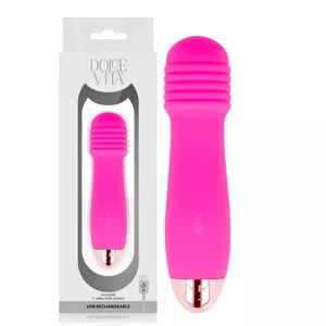 DOLCE VITA RECHARGEABLE VIBRATOR THREE PINK 7 SPEEDS