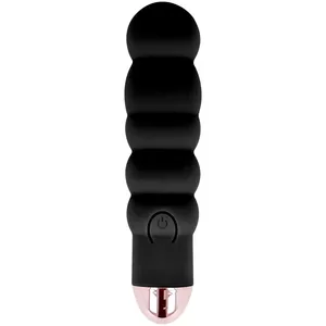 DOLCE VITA RECHARGEABLE VIBRATOR SIX BLACK 7 SPEEDS