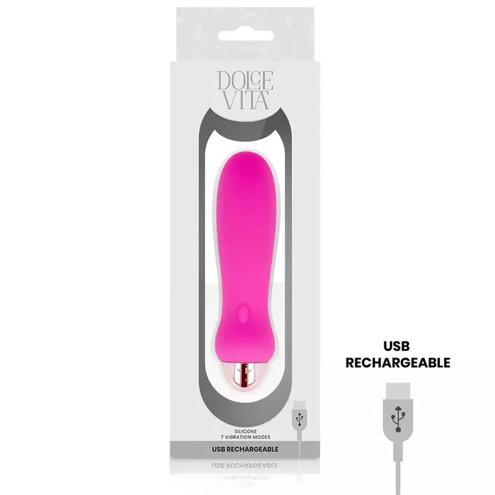 Заряжаемый вибратор dolce vita Five Pink Photo 3