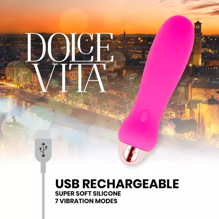 Заряжаемый вибратор dolce vita Five Pink Photo 4