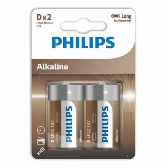 PHILIPS ALKALINE BATTERY D LR20 Photo 1