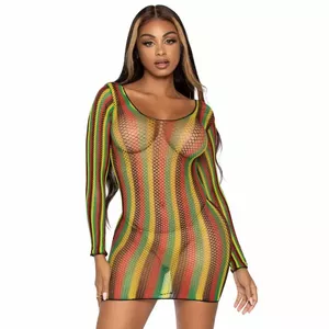 LEG AVENUE RASTA MINI DRESS ONE SIZE