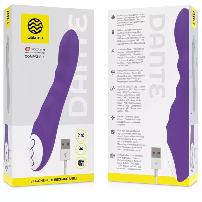 Vibrators GALATEA DANTE Lilac — 21 cm, 3,5 cm Photo 13