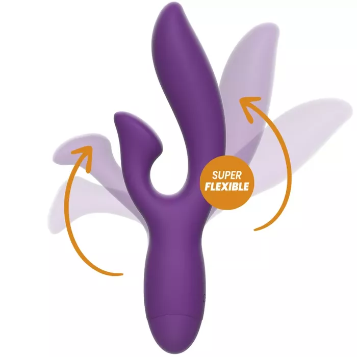 Rabbit vibrators Rewolution elastīgs — violets, 100% silikons Photo 2