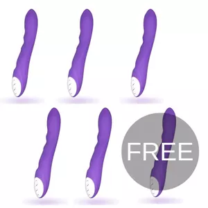 Vibrators GALATEA DANTE D-223067 — violets galvenais ierīce ar 5+1 uzgaļu komplektu