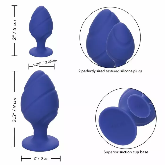 Анальная пробка CalExotics Cheeky Buttplug Purple Photo 9