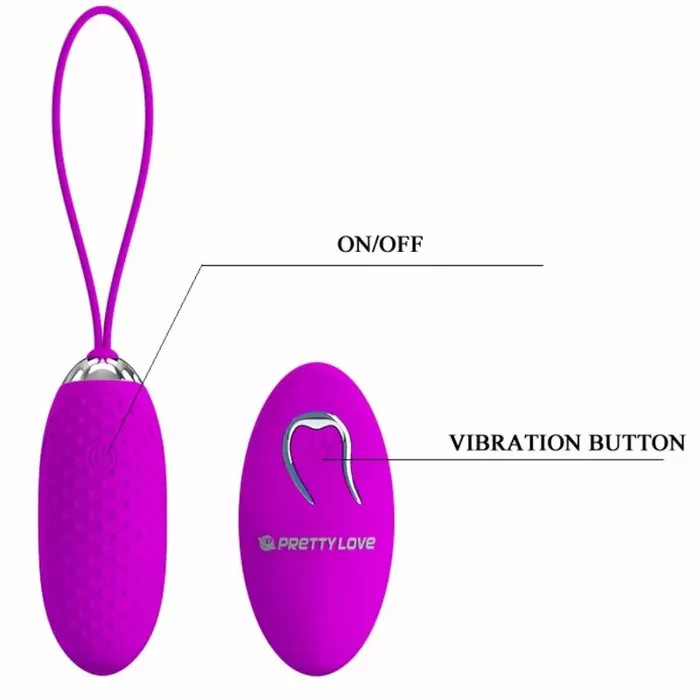 Vibrating egg SMART Joanna — 12 modes, silicone Photo 5