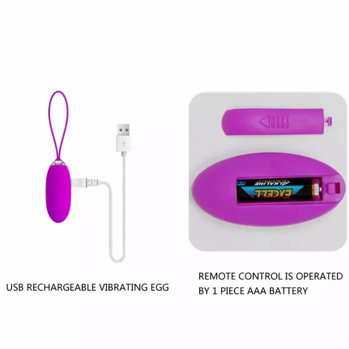 Vibrating egg SMART Joanna — 12 modes, silicone Photo 7