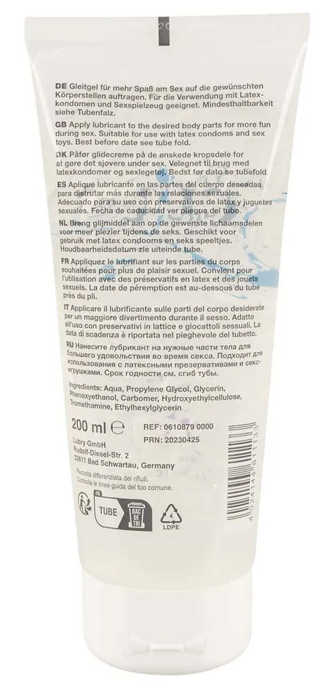 Водная смазка-гель just glide Toy Lube 200 мл Photo 5