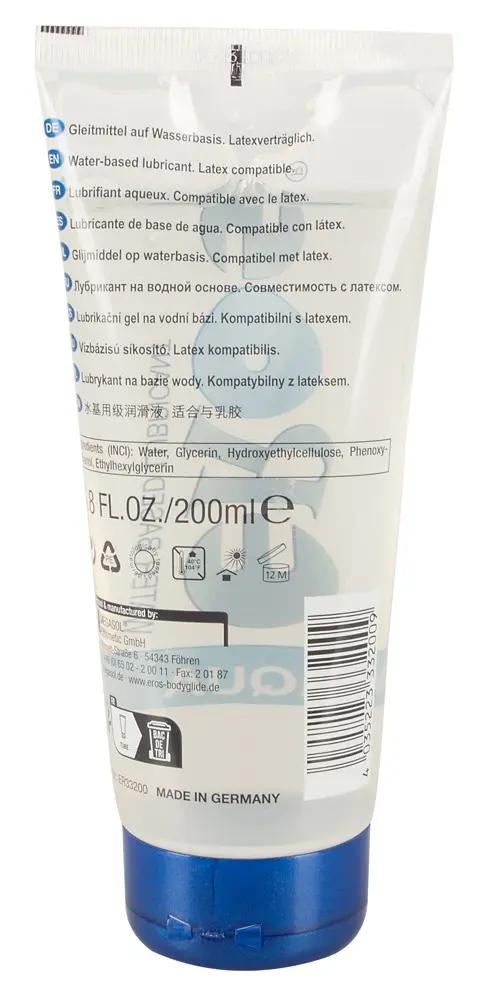 Ūdens bāzes lubrikants Eros Aqua 200 ml Photo 4