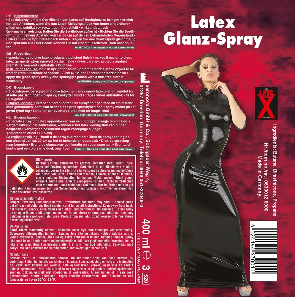Late x Latex Gloss Spray 400 — спрей 400 мл Photo 5