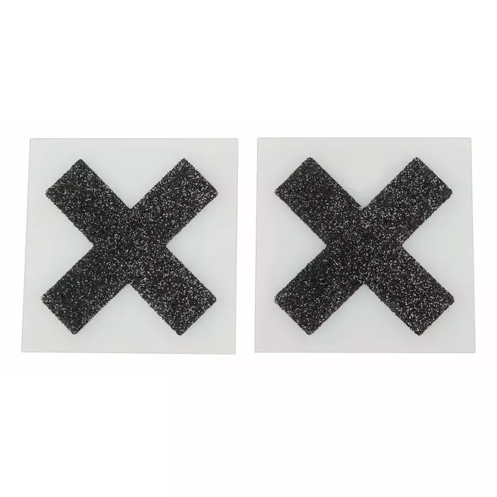 Nipple stickers X — black cross-shaped nipple stickers Photo 2