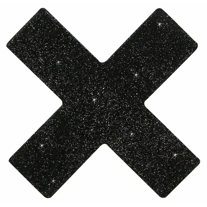 Nipple stickers X — black cross-shaped nipple stickers Photo 3