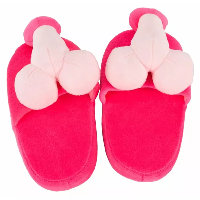 Novelty adult slippers — polyester/polypropylene, pink, size 37–40 Photo 3
