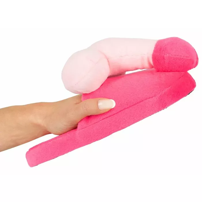 Novelty adult slippers — polyester/polypropylene, pink, size 37–40 Photo 5