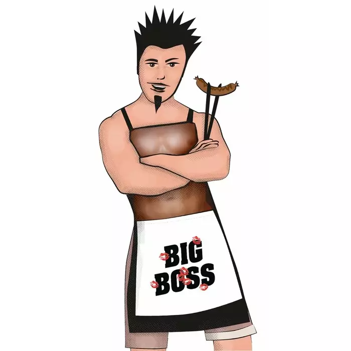 CHEFCOCK polyester kitchen apron — skin-coloured Photo 3