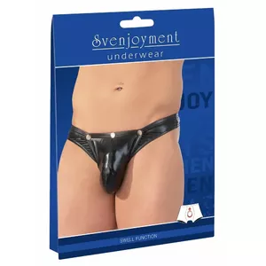 Vīriešu stringi/taņga Svenjoyment modelis 21108491721, izm. L, melna, 92% poliesters 8% elastāns