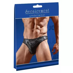 Мужской стринги Svenjoyment Men's String XL — чёрный, размер XL, основа полиуретан/полиэстер/эластан, сетка нейлон/эластан