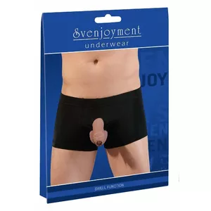 Мужские шоумастер-штаны Svenjoyment XL, чёрные, 80% полиамид 20% эластан, отверстия для пениса и мошонки