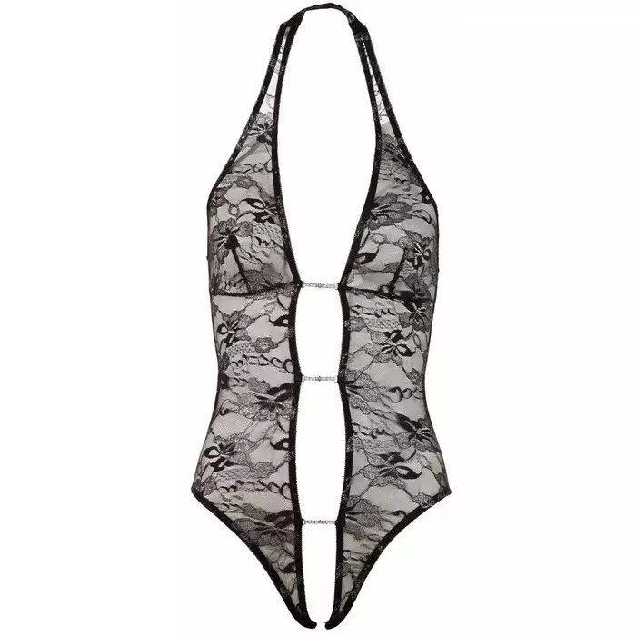 Body L abierta fina — halterneck crotchless lace, size L Photo 3