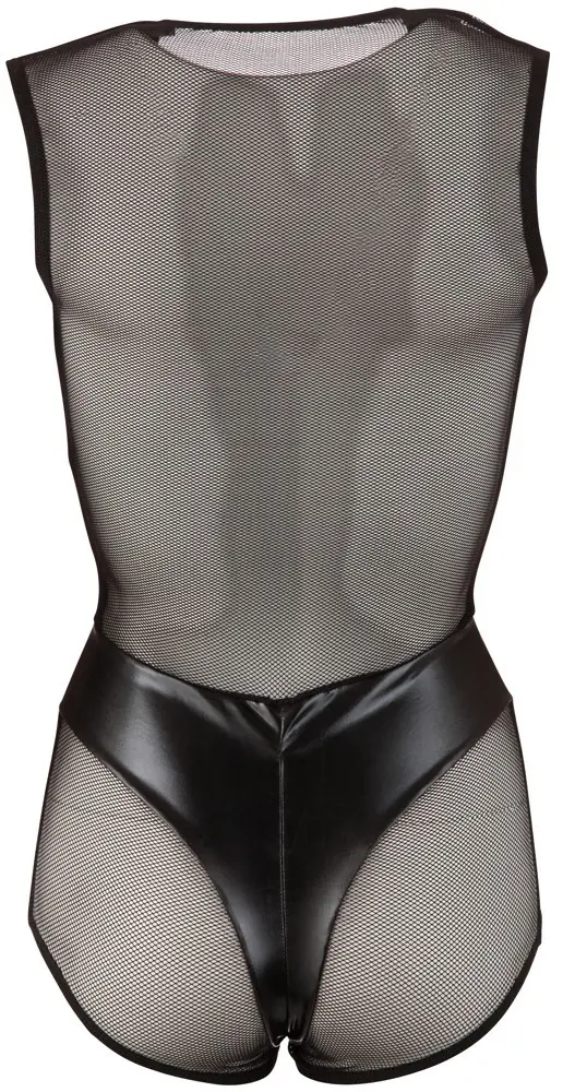 Боди Cottelli Collection M — чёрное, глубокий вырез, молния Photo 14