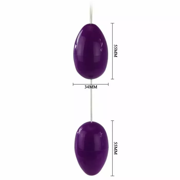 Анальные бусы BAILE Twins Balls Lilac Photo 4