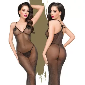Long intimate dress Penthouse Love On Fire S/M black — adult wear, box included