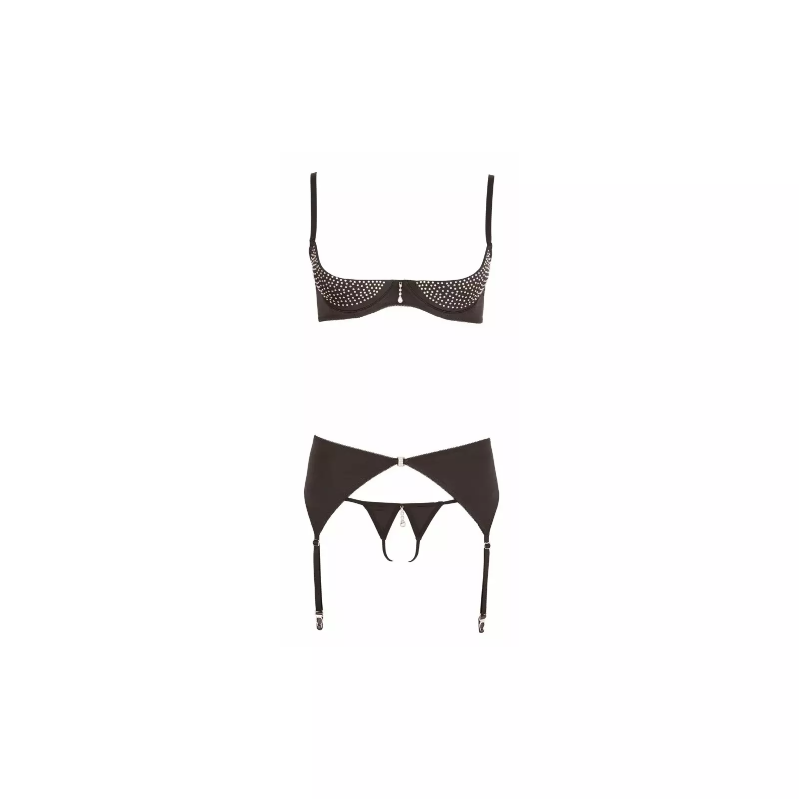 Rhinestone Shelf Bra Set 80B/M, 22209701241 Photo 4