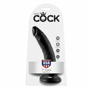 Дилдо, KING COCK - 7 DILDO BLACK 17.8 CM