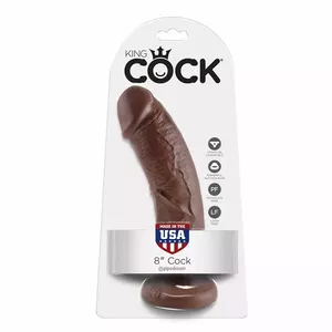 Дилдо, KING COCK - 8 DILDO BROWN 20.3 CM, PD5503-29