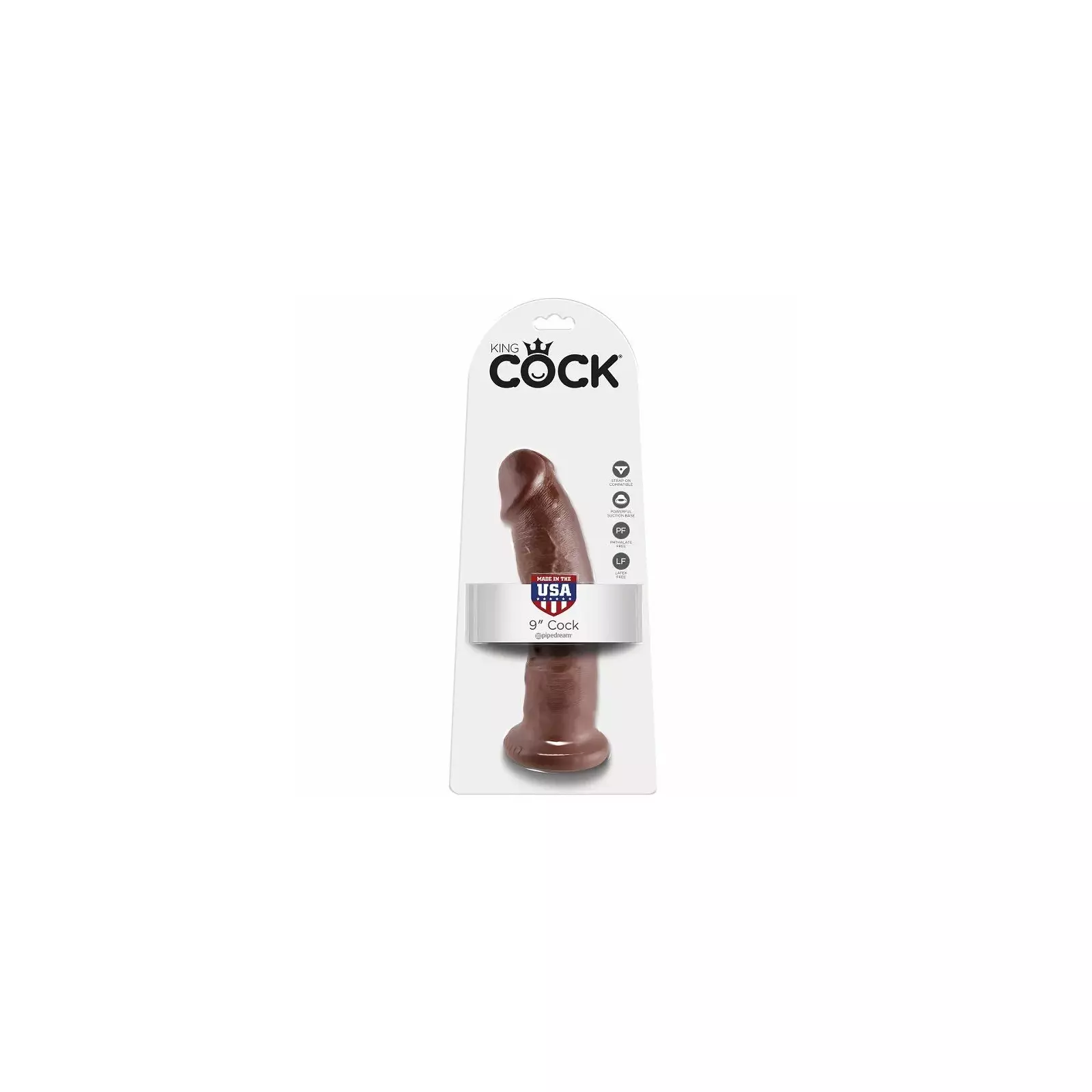 Dildo, KING COCK - 9 DILDO BROWN, PD5504-29 Photo 1