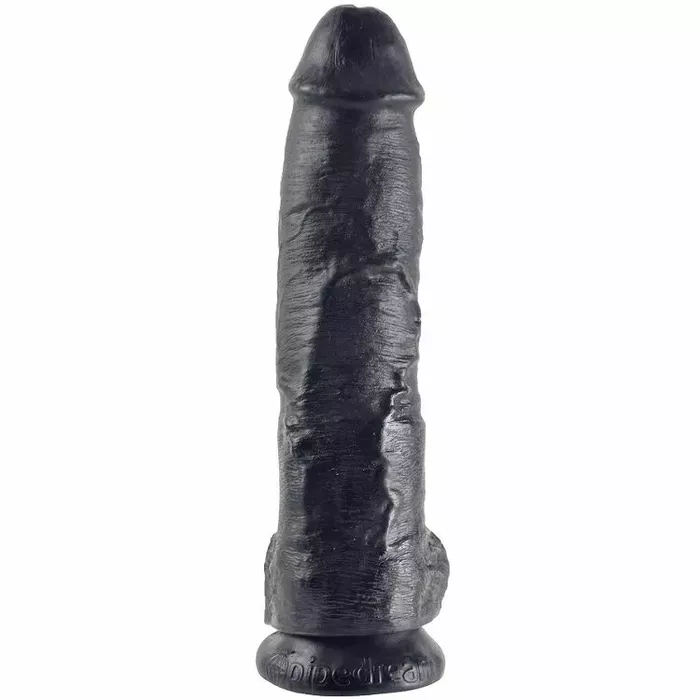 Реалистичный фаллоимитатор King Cock 10 дюймов, черный Photo 2