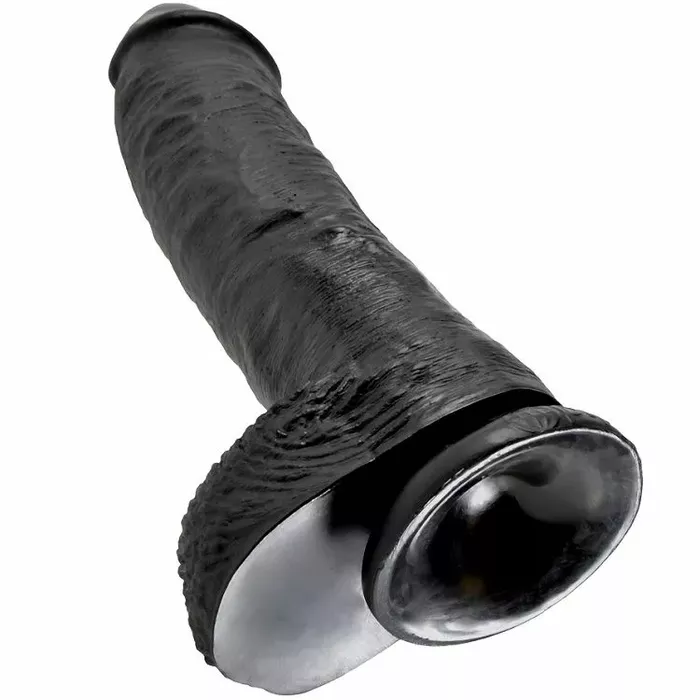 Реалистичный фаллоимитатор King Cock 10 дюймов, черный Photo 5