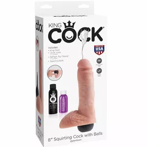Дилдо KING COCK Реалистичный натуральный эякулятор 20.32 см