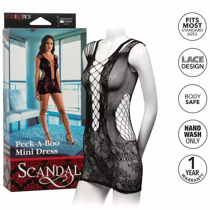 CalExotics Peek-A-Boo Mini Dress One Size Photo 4