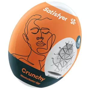 Мастурбатор яйца, Satisfyer Masturbator Egg Single (Crunchy), Белый, 52.3 мм x 68.5 мм x 49.3 мм