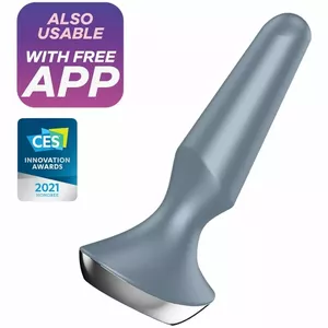 Satisfyer Plug-ilicious 2 Anālais ieliktnis Pelēks Silīcijs 1 pcs