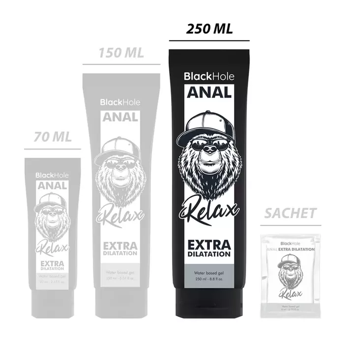 Anālais ūdens gēla lubrikants blackhole 250 ml Photo 4