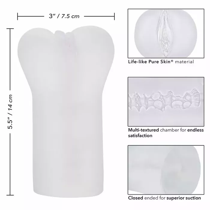 Мастурбатор CalExotics Boundless Vulva Stroker Transparent Photo 4