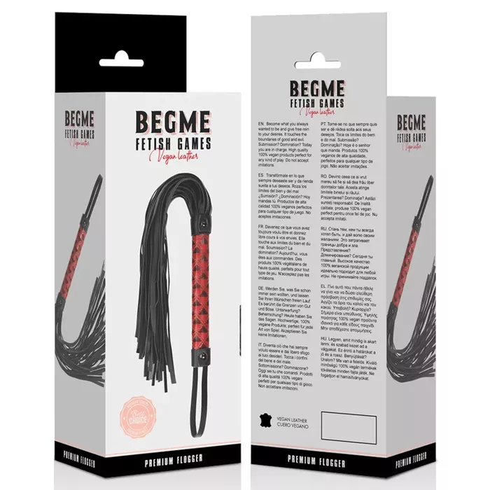 Flogger whip begme red edition — vegan leather Photo 5
