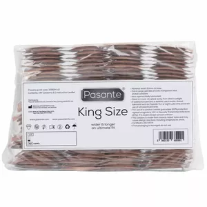 Condoms PASANTE King Size bag 144 units — larger-size latex condoms
