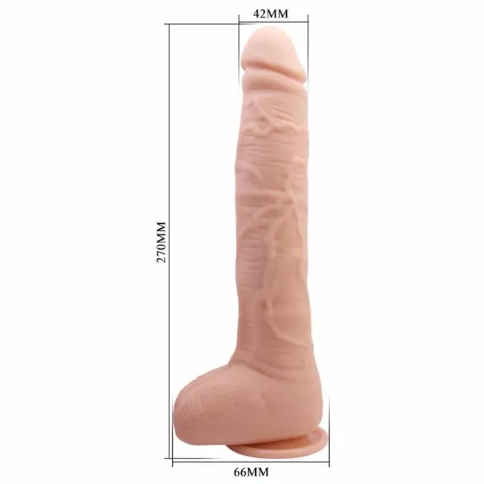 Dildo BAILE D-229709 — elastīgs silikona dildo Photo 7