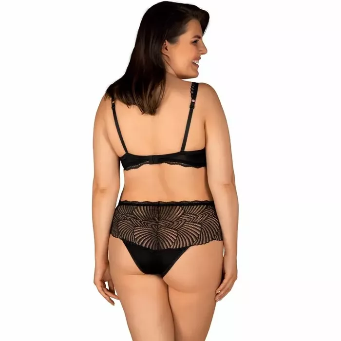 OBSESSIVE OBS Set бельё 2XL/3XL чёрное с кружевом Photo 2