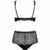 OBSESSIVE OBS Set бельё 2XL/3XL чёрное с кружевом Photo 4