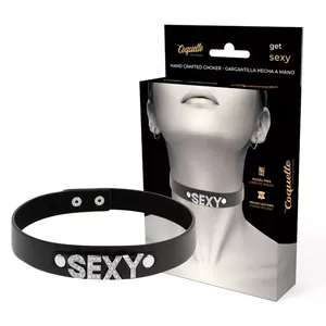 COQUETTE CHIC DESIRE HAND CRAFTED CHOKER VEGAN LEATHER  - SEXY