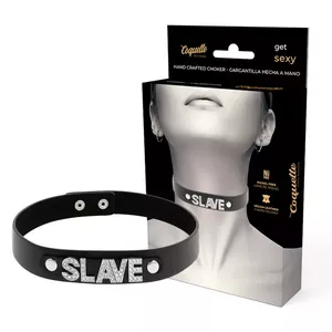 COQUETTE CHIC DESIRE CHOKER VEGAN LEATHER - SLAVE