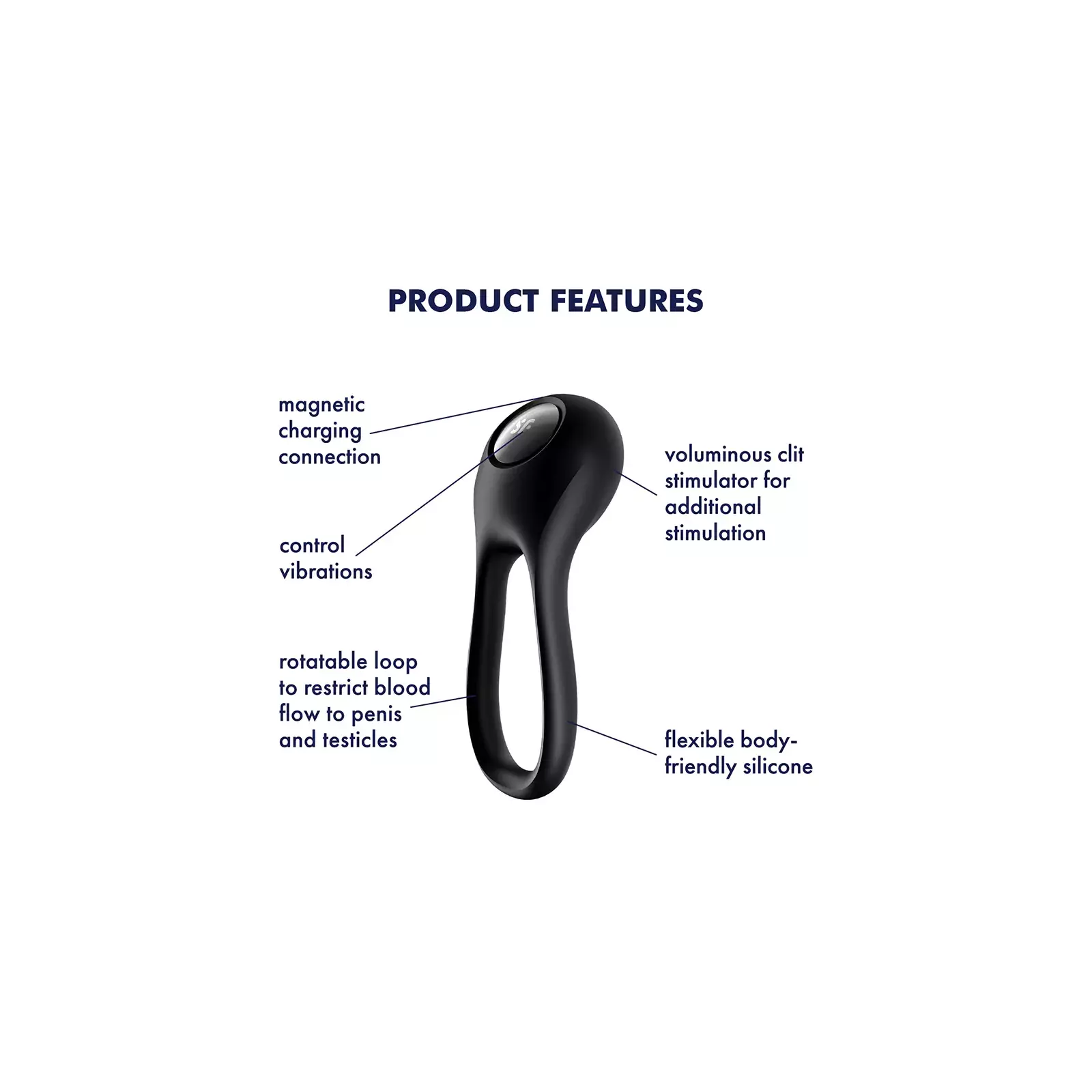 Penisa stiprinājums Satisfyer Majestic Duo Ring Vibrator Photo 3