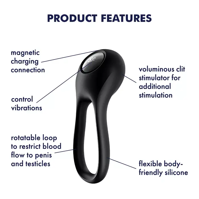 Penis extension ring SATISFYER Majestic Duo Ring Vibrator Photo 3
