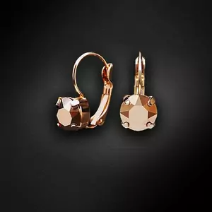 Auskari "Krāšņums II (Rose Gold)" ar Swarovski™ kristāliem