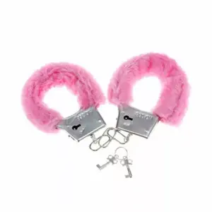 Plīša dzelži diablopicante DIABLO PICANTE - PLEASURE FURRY HANDCUFFS PINK, svars 0.058 g